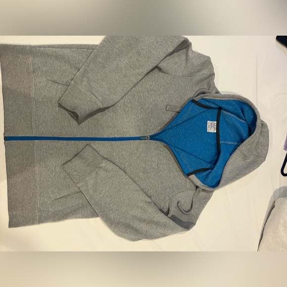 Grey and blue Zip up hoodie - Picture 3 of 5